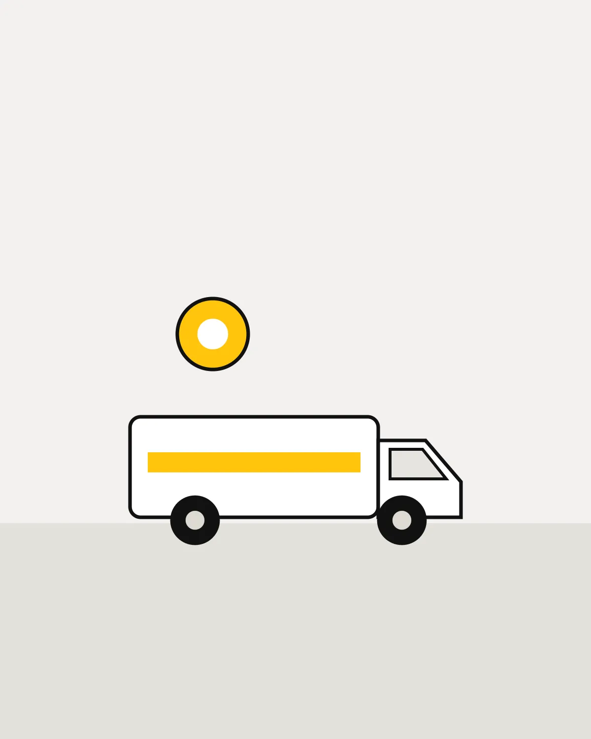 Illustration of a work van loaded with cable reels and tools